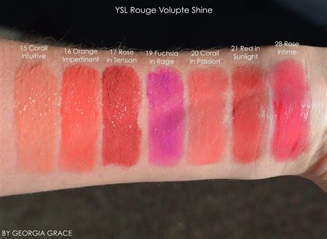 ysl rouge volupte shine 30 swatch|YSL rouge volupte shine 45.